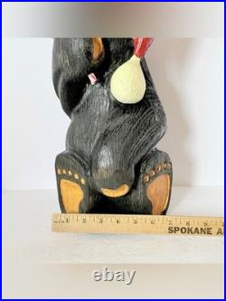 Large 17 Big Sky Carvers Kris Santa Bear Wood Carving by Jeff Fleming SCARCE