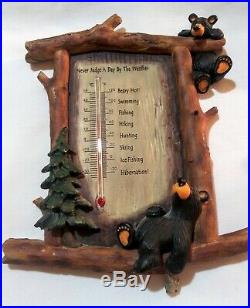 Large Big Sky Carvers Bearfoot Black Bear Thermometer SOLD OUT EVERYWHERE