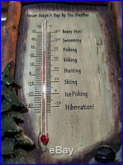 Large Big Sky Carvers Bearfoot Black Bear Thermometer SOLD OUT EVERYWHERE