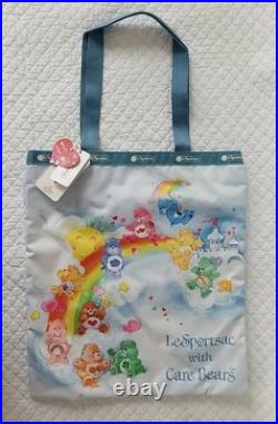 Lesportsac × Care Bears Large Emerald Tote Rainbow Sky NWT 80s Cartoons Toys