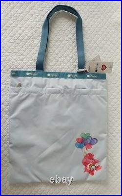 Lesportsac × Care Bears Large Emerald Tote Rainbow Sky NWT 80s Cartoons Toys
