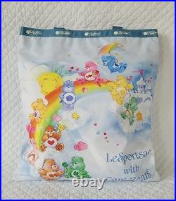 Lesportsac × Care Bears Large Emerald Tote Rainbow Sky NWT 80s Cartoons Toys