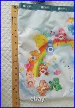 Lesportsac × Care Bears Large Emerald Tote Rainbow Sky NWT 80s Cartoons Toys