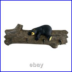 Lg Big Sky Carvers Jasper Bear Coat Rack Jeff Fleming Bearfoots Wall Hanger 26
