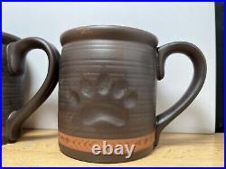 Lot 2 Big Sky Carvers Maskwa Ridge Coffee Mug Paw Claw Bear Print Brown Matte