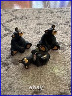 Lot Of 3 Bearfoots Bears Jeff Fleming 2 Bart & 1 Fuzz