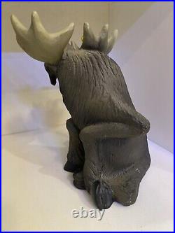 Lot Of Two Vintage Big Sky Carvers Bear Foots Mooses Moose Figurines