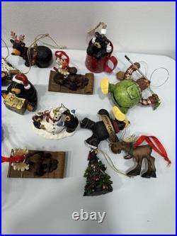 Lot of 20 Bearfoots Bear Christmas Tree Ornaments Jeff Fleming Big Sky Carvers