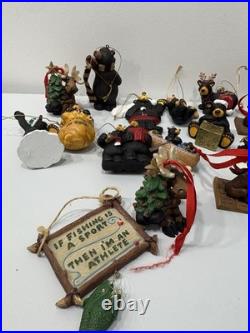 Lot of 20 Bearfoots Bear Christmas Tree Ornaments Jeff Fleming Big Sky Carvers