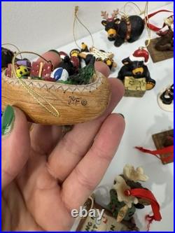 Lot of 20 Bearfoots Bear Christmas Tree Ornaments Jeff Fleming Big Sky Carvers