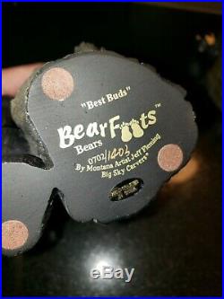 Lot of 2 retired Bearfoots Bears Jeff Fleming Big Sky Carvers Best buds/box