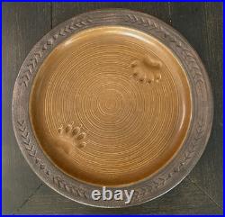 MASKWA RIDGE Bear Paw Set of 2 XL Dinner Plates 12 Big Sky Carvers Flemming