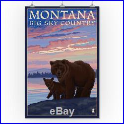MT Big Sky Country Bear & Cub LP Artwork (24x36 Giclee Print)
