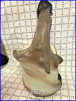 Marc Pierce Big Sky Carvers BEAR By The Stream Ceramic Sculpture Planter Vase