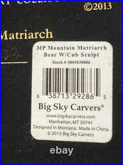 Marc Pierce Sculpture Mountain Matriarch Bear With Cub Big Sky Carvers