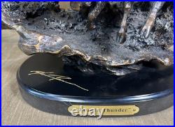 Marc Pierce Sig Collection Prairie Thunder Buffalos Sculpture Big Sky Carvers