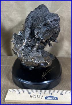 Marc Pierce Sig Collection Prairie Thunder Buffalos Sculpture Big Sky Carvers