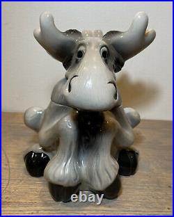 Moose Cookie Jar Sky Carver Bear Foots by Phyllis Driscoll Cabin Art Decor