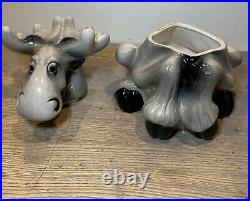 Moose Cookie Jar Sky Carver Bear Foots by Phyllis Driscoll Cabin Art Decor