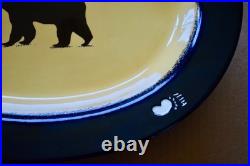 NEW BIG SKY CARVERS BLACK BEAR CASSEROLE DISH PLATTER 15.5 BRUSHWERKS Stunning