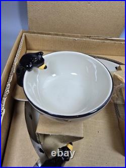 NEW IN BOX Chip & Dip 2-piece Serving Dish Big Sky Carvers Bears Porcelain