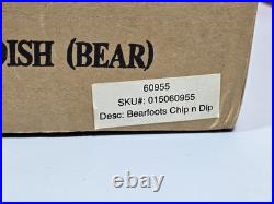 NEW IN BOX Chip & Dip 2-piece Serving Dish Big Sky Carvers Bears Porcelain