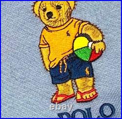 New 4XBig Polo Ralph Lauren Sky Baby Blue Beach Bear Big & Tall Athletic Shorts