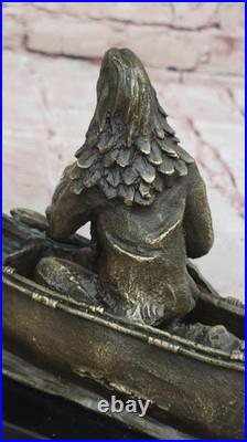 New Big Sky Carvers Bronze Sculpture Original Milo Canoe Trip Bear Bears Gift