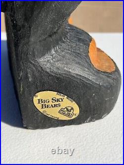Original Jeff Fleming Big Sky Bears Carvers Wooden Bear Toilet Paper Holder