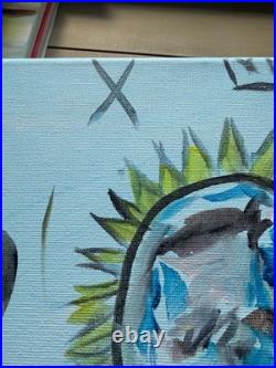 Original Nurse Holding the Earth Crown Sky Whimsical Illustration 14x11