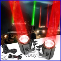 Pair Laser LED Whip Light Pods Overlanding Offroad Marine Boat UTV Sky Tracer 2