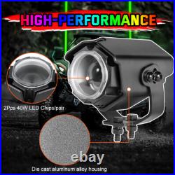 Pair Laser LED Whip Light Pods Overlanding Offroad Marine Boat UTV Sky Tracer 2