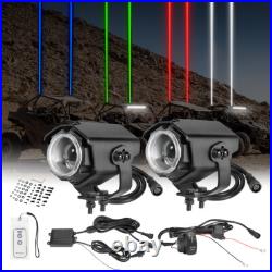 Pair Laser LED Whip Light Pods Overlanding Offroad Marine Boat UTV Sky Tracer 2