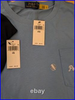 Polo Ralph Lauren Bear Sky Blue T-shirt Hat 2XL Big Embroidered Pocket $140