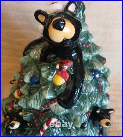RARE! Bearfoot Bears Christmas Tree Cookie Jar Ceramic 11 Jeff Fleming RARE! Bearfoot Bears Christmas Tree Cookie Jar Ceramic 11 Jeff Fleming