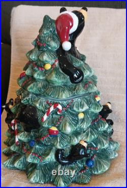 RARE! Bearfoot Bears Christmas Tree Cookie Jar Ceramic 11 Jeff Fleming RARE! Bearfoot Bears Christmas Tree Cookie Jar Ceramic 11 Jeff Fleming