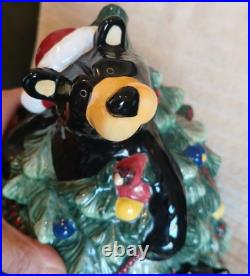 RARE! Bearfoot Bears Christmas Tree Cookie Jar Ceramic 11 Jeff Fleming RARE! Bearfoot Bears Christmas Tree Cookie Jar Ceramic 11 Jeff Fleming