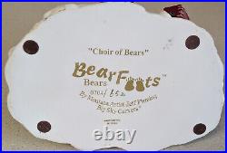 RARE Bearfoots Bears Jeff Fleming Choir of Bears 6.5 Figurine NICE