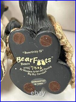 RARE Bearfoots Big Sky Carvers Fleming Beartivity II (2) Nativity Set Figurines