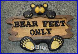 RARE Big Sky Carvers Jeff Fleming Bearfoots Bear BEAR FEET ONLY Sign