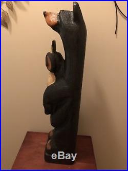 RARE Big Sky Carvers Jeff Fleming Hand Carved Black Bear Sculpture