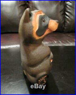 RARE Retired BIG SKY CARVERS HAND CARVED WOOD EMILY RACOON RACCOON Cabin Decor