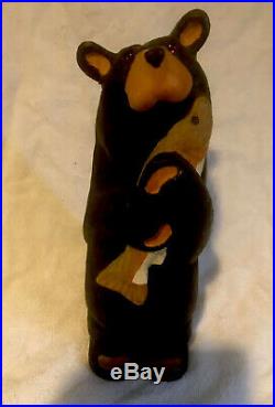 RARE WOOD BIG SKY CARVERS Trout Fish BEAR BY JEFF FLEMING 12 TALL BRASS BADGE