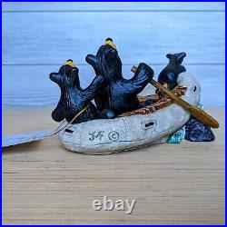 RIVER RAFTERS Bears Figurine Big Sky Carvers Bear Foots by Jeff Fleming NEW Lmtd