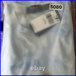 Ralph Lauren Polo Bear T Shirt Sky Blue Cloud Tie Dye Graphic Print Mens XLT