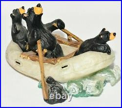 Rare BEARFOOTS BEARS By Jeff Fleming RIVER RAFTERS Numbered 0106 / F 680