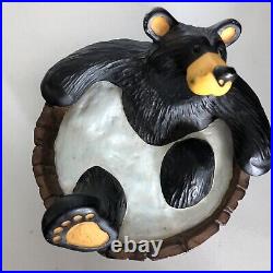 Rare Big Sky Carvers Jeff Fleming Bearfoots Black BEAR NAKED soaking in barrel