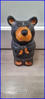 Rare Big Sky Carvers Jeff Fleming Black Bear Wood Carving