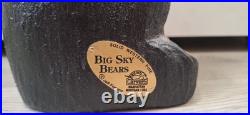 Rare Big Sky Carvers Jeff Fleming Black Bear Wood Carving