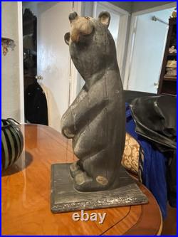 Rare Big Sky Carvers Wooden Carved Old Bear Western Pine 20 Manhattan Montana